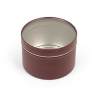 مجموعة(3) علب معدنية دائرية فاخرة بنافذة شفافة بال...