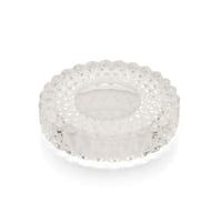 علبة فاخرة للمناديل زجاجية دائرية شفافة