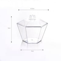 مجموعة ( 12) صحن بلاستيك فاخر بشكل سداسي لتقديم ال...