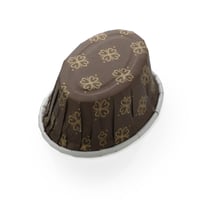 قوالب ورق كب كيك بني بيضاوي بزخارف - (6) حبة |7.5*...