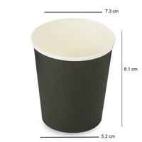 كرتون (1000) كوب ورق أسود فاخر |7 انز