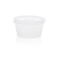 مجموعة (50) علبة بلاستيك شفافه للصوصات بغطاء متصل...