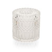 علبة فاخرة للمناديل زجاجية دائرية شفافة