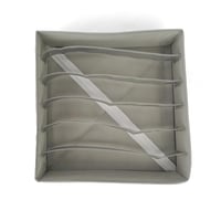 صندوق تخزين قماشي مربع-(6) اقسام باللون الرمادي