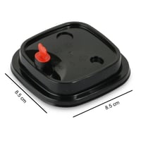 كرتون (500) غطاء بلاستيك مربع وقلب أحمر | 13 انز