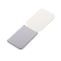 مرآة جلد فاخرة مستطيلة لون بيج-(6)| 7*10.8سم