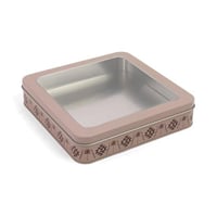 علب معدنية مربعة لنافذة شفافة بالنمط النجدي باللون...