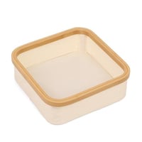 منظمات قماش مربعة بإطار خشبي لون بيج| 30*30*9 سم