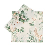 مجموعة (20) منديل ورقي فاخر بطباعة أزهار