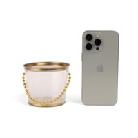 مجموعة(6) علب توزيعات أنيقة باللون الذهبي وسلسلة خ...