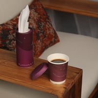 مجموعة (3) علب مناديل اسطوانية بثيم شتوي لون بنفسج...