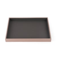 منظم مجوهرات مخمل بإطار نحاسي - لون رمادي