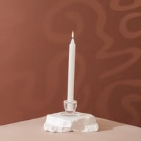 شمعدان كريستال أسطواني بقاعدة دائرية