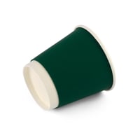 أكواب ورق مخمل بطبقتين اللون زيتي-(25) حبة| 8 انز