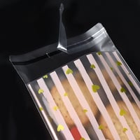 مجموعة(100) كيس شفاف ثلجي للكوكيز والحلويات - وردي...