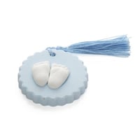 تعليقة لون أزرق لتوزيعات المواليد|- (12) حبة |8*8*...