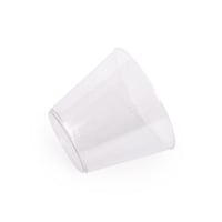 مجموعة (10) كوب بلاستيك شفاف بلمعة فضية | 9 انز