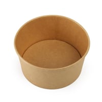 زبدية ورقية بني مع غطاء شفاف - (300) حبة | 34 انز