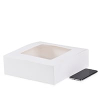 مجموعة (10) علب كيك بنافذه - وسط