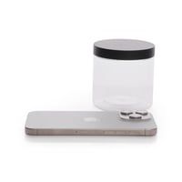 مجموعة (12) علبة بلاستيك بغطاء أسود | 350مل