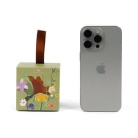 مجموعة (12) علبة توزيعات بطباعة زهور - لون أخضر |...