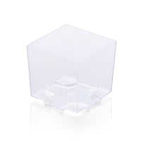 علبة اكريليك مربعة شفافة فاخرة للتقديمات -(24) حبة...