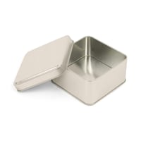 مجموعة(3) علب معدنية مربعة فاخرة بنافذة شفافة بالل...