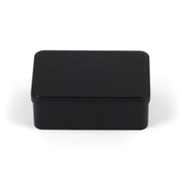 علبة معدنية للتخزين والتعبئة لون أسود-(1) حبة