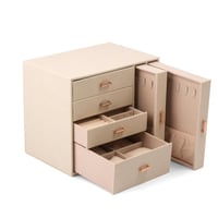 منظم مجوهرات (6) أدراج لون بيج