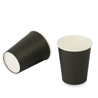 كرتون (1000) كوب ورق أسود فاخر | 9 انز