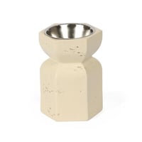 مبخرة سيراميك فاخرة بقاعدة مرتفعة - لون بيج
