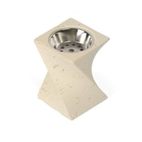 مبخرة سيراميك بقاعدة مزدوجة - لون بيج