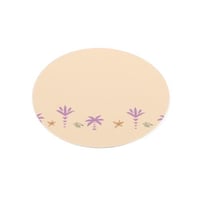 قاعدة اكواب فاخرة بثيم نخل لون بيج- (12) حبة