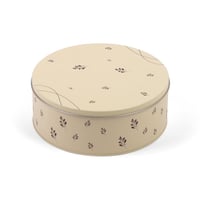 علب معدنية دائرية بغطاء فاخرة بتصميم ورق شجر لون أ...