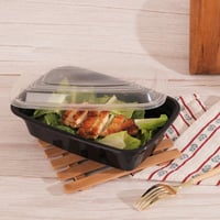 مجموعة (10) علب بلاستيك لون أسود | 34 انز