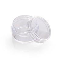 علبة بلاستيك دائرية شفافة بغطاء محكم -(12)حبة