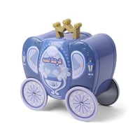 علبة معدنية بشكل عربة "فرحة العيد" لون الأزرق