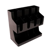 منظم للأكواب وأدوات القهوة لون أسود - 11 قسم