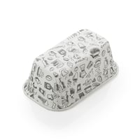 ورق كب كيك ابيض مستطيل برسومات مخبوزات - (6) |8*4*...