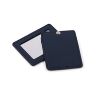 مرآة بغطاء جلد فاخرة مستطيلة الشكل لون كحلي- (6) ح...