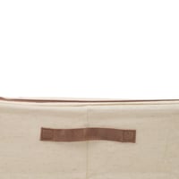 صندوق تخزين قماشي قابل للطي بنافذة شفافة لون بيج |...