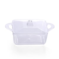 علبة بلاستيك شفاف بغطاء ومسكة جانبية فاخرة -(12) ح...