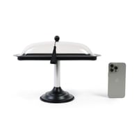 صينية تقديم بقاعدة مرتفعة و غطاء شفاف - لون أسود |...