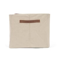 صندوق تخزين قماشي قابل للطي لون بيج | 50*40*33 سم