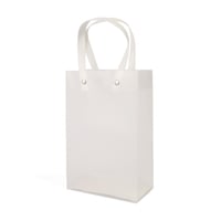 مجموعة(6) أكياس هدايا بلاستيك شفافة بمسكة يد بيضاء