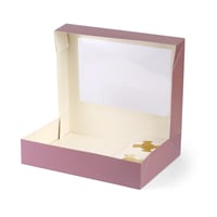 علبة شوكلاتة كبيرة فاخرة بنافذة شفافة لون بنفسجي -...