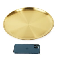 صحن تقديم ستانليس ستيل ذهبي |34 سم