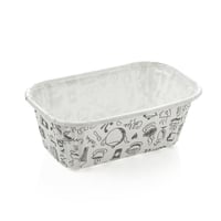 ورق كب كيك ابيض مستطيل برسومات مخبوزات - (6) |8*4*...