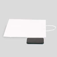 مجموعة ( 12) كيس ورق أبيض طولي الشكل بقاعدة - 31*4...