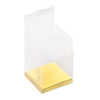 مجموعة (12) علبة بلاستيكية بقاعدة ذهبية وفضية - 7*...